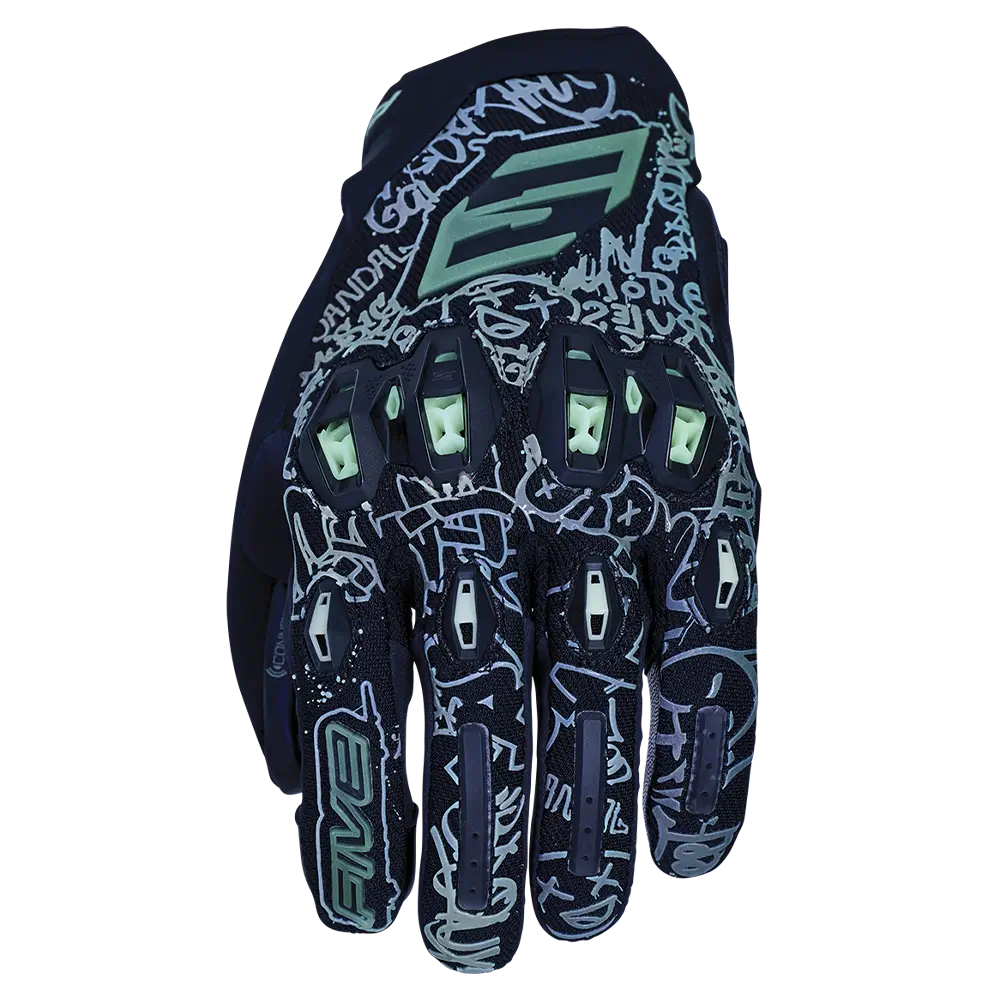 картинка Мотоперчатки Five STUNT EVO2 GRAFFITI GLOW от мотомагазина Белбайк