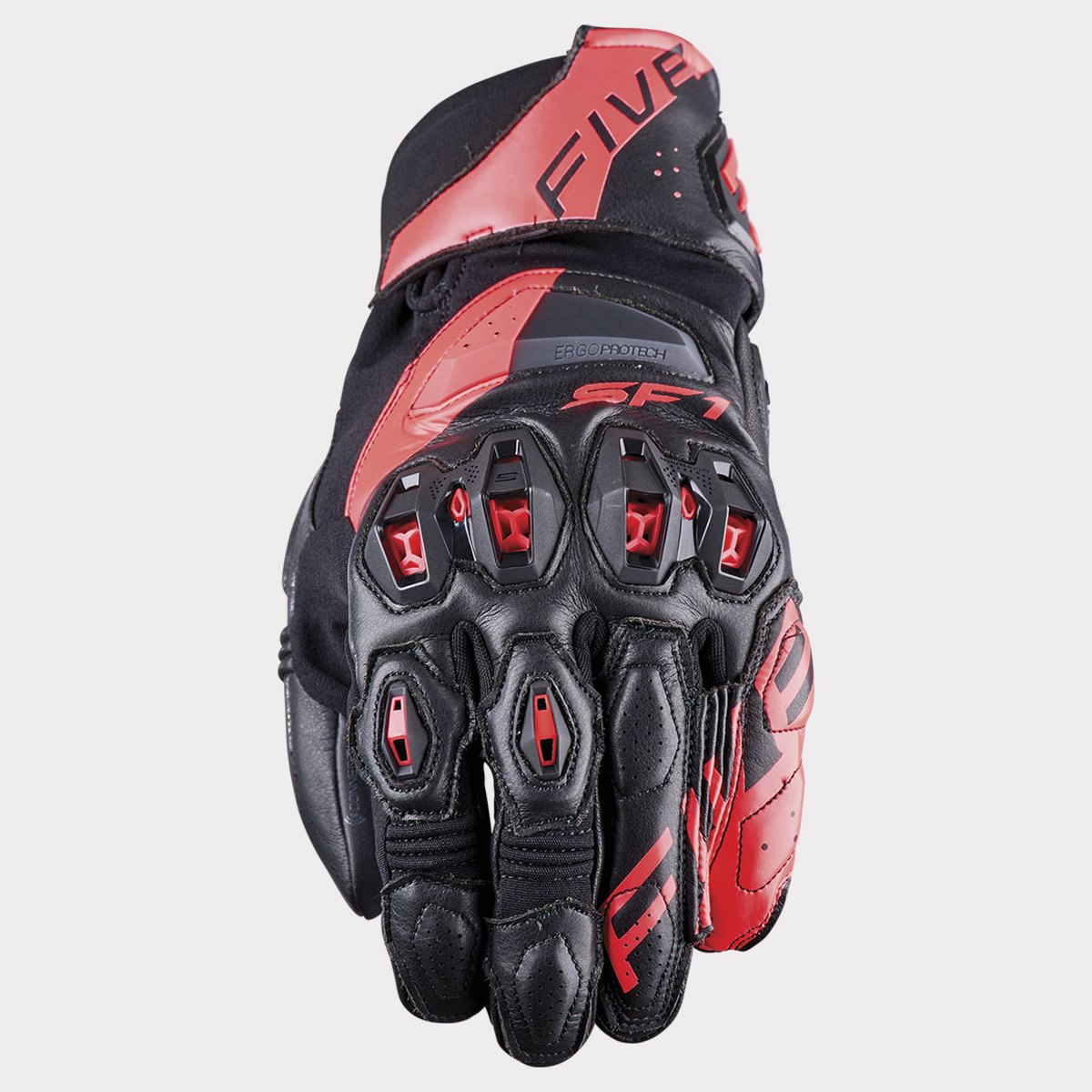 картинка Мотоперчатки Five SF1 EVO Black/Fluo Red от мотомагазина Белбайк