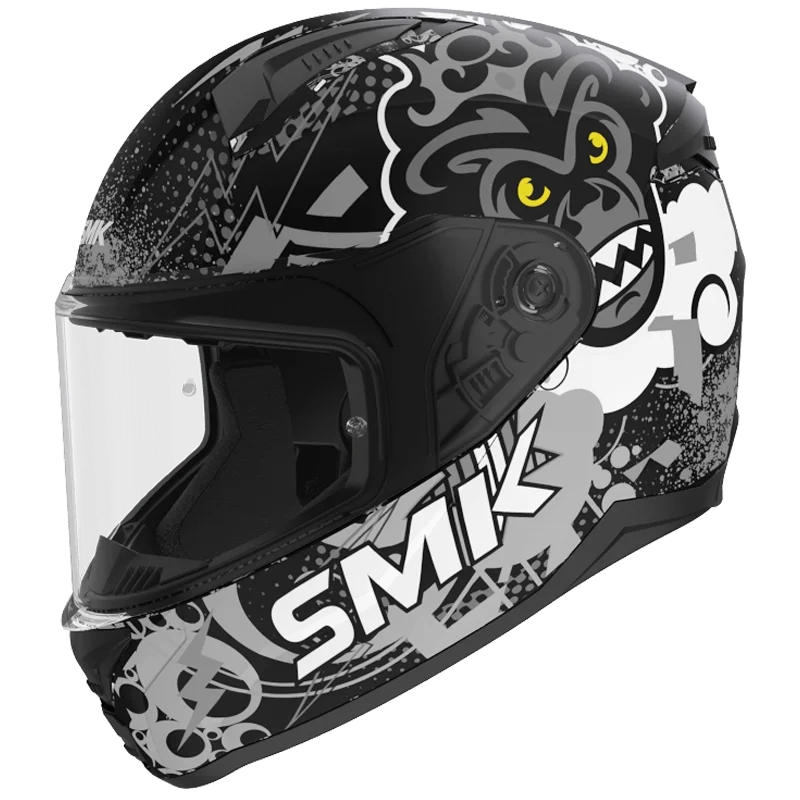 картинка Шлем детский SMK BIONIC YOUTH CHIMPZ GRAPHIC MA261 от мотомагазина Белбайк