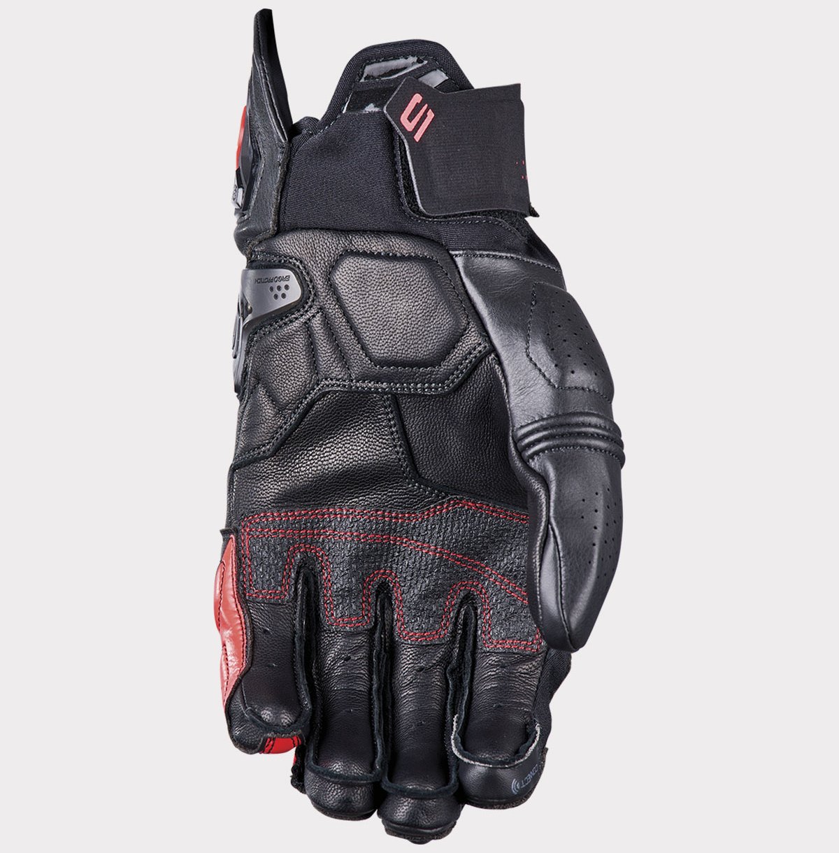 картинка Мотоперчатки Five SF1 EVO Black/Fluo Red от мотомагазина Белбайк
