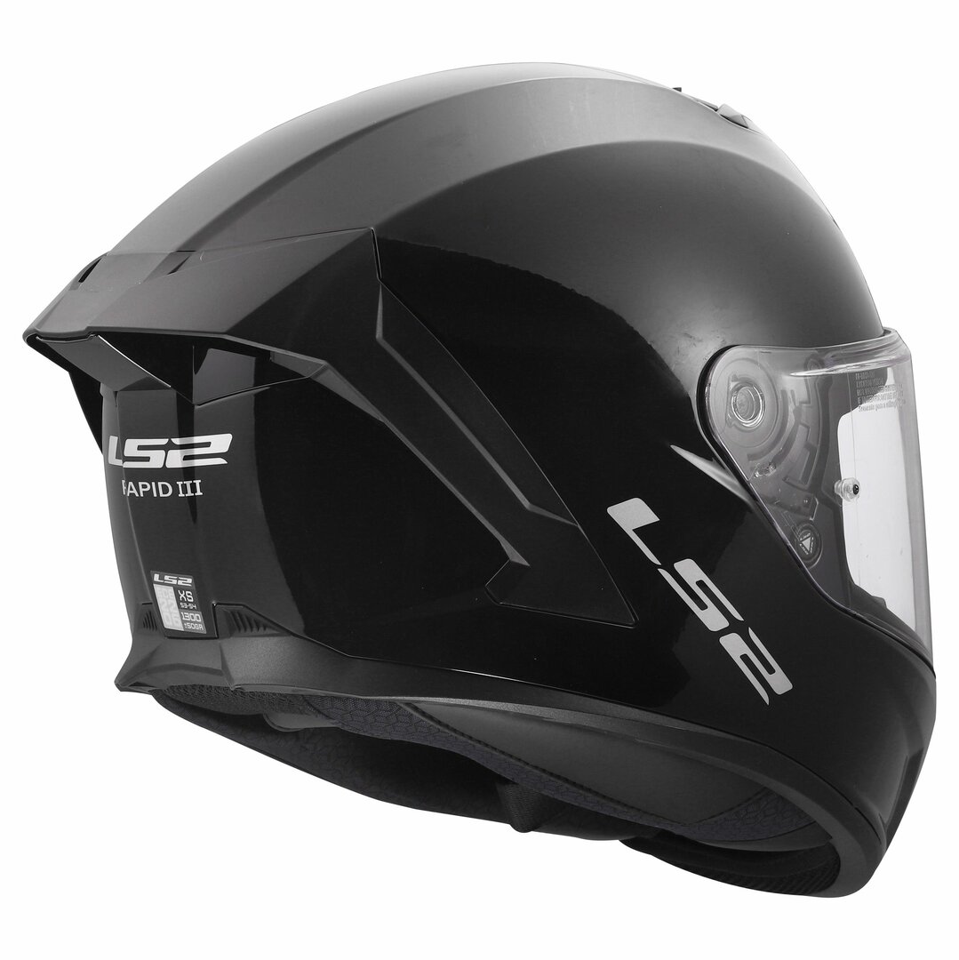 картинка Шлем LS2 FF820 RAPID 3 SOLID Gloss Black от мотомагазина Белбайк