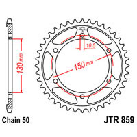 картинка Звезда задняя JTR859.48 от мотомагазина Белбайк
