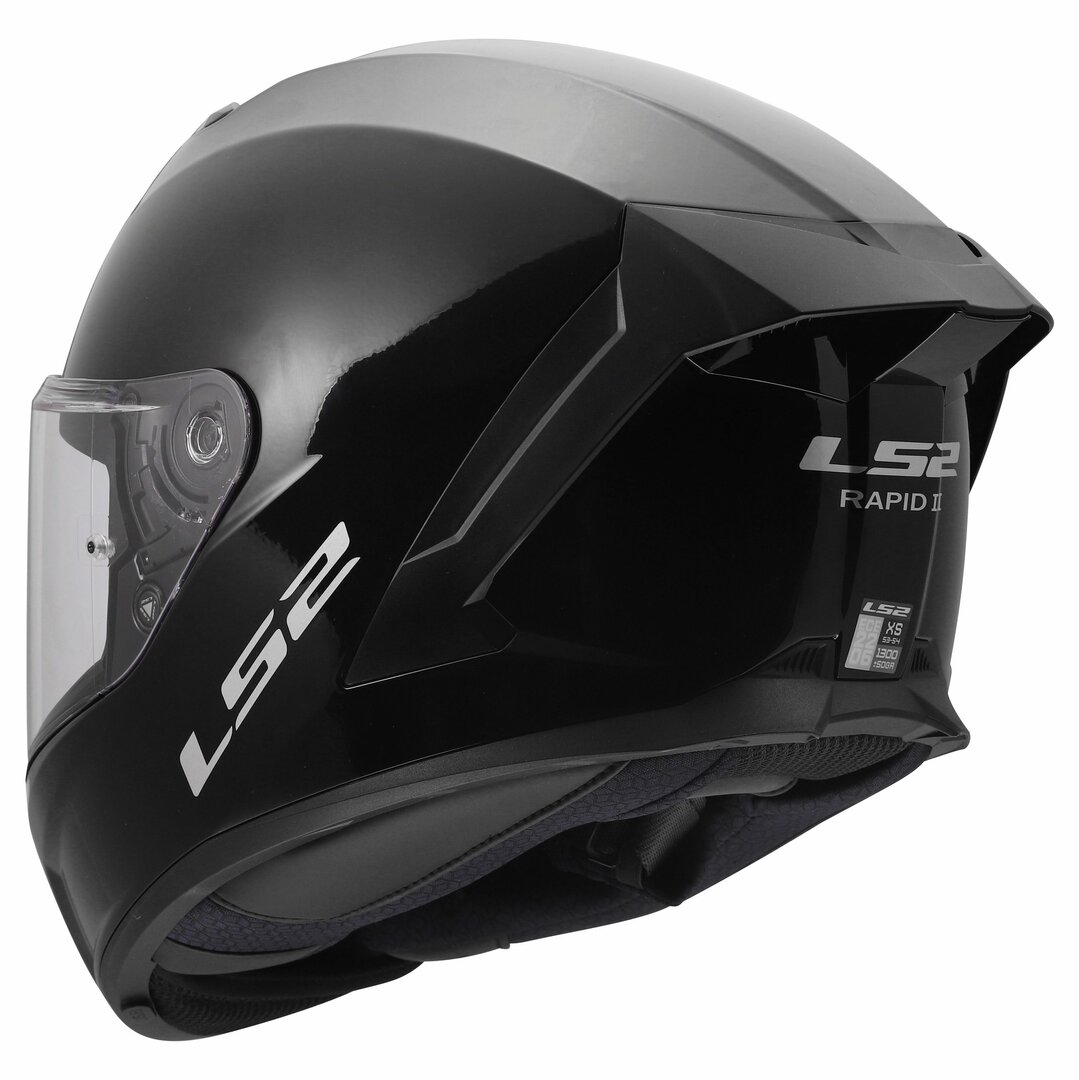 картинка Шлем LS2 FF820 RAPID 3 SOLID Gloss Black от мотомагазина Белбайк