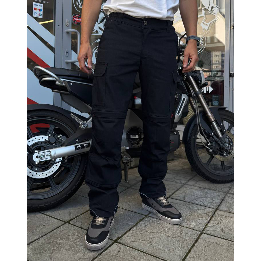 картинка Мотоджинсы мужские WILD RIDER Cargo Black от мотомагазина Белбайк