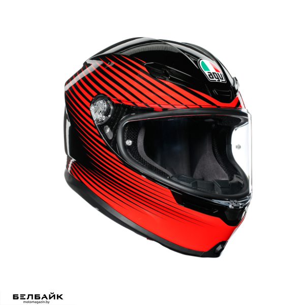 картинка Шлем AGV K-6 RUSH BLACK/RED от мотомагазина Белбайк